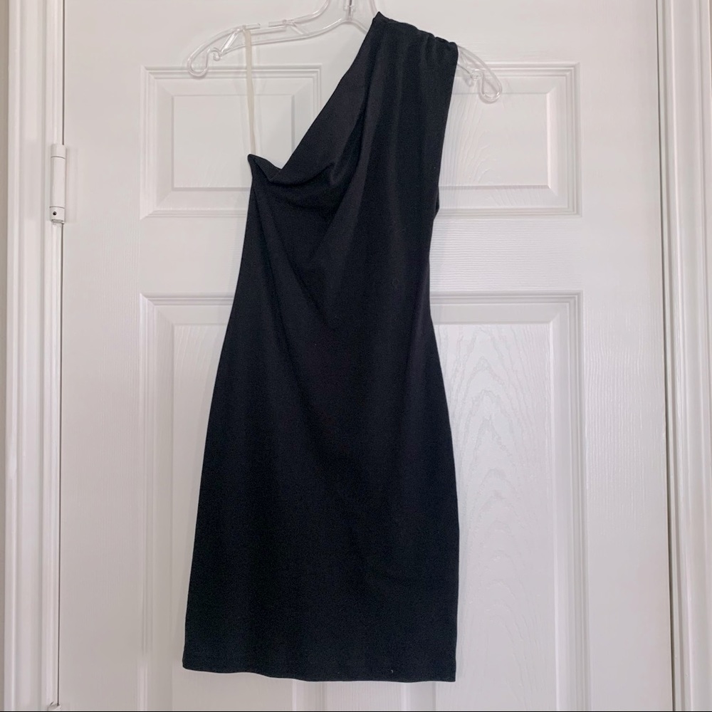 Black one shoulder dress